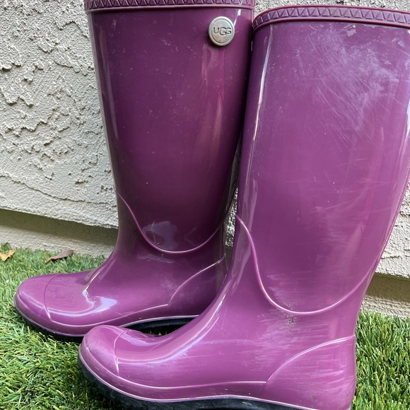 UGG Shaye Rain Boots Womens Size 6 Purple Shoes Boots - Picture 5 of 8